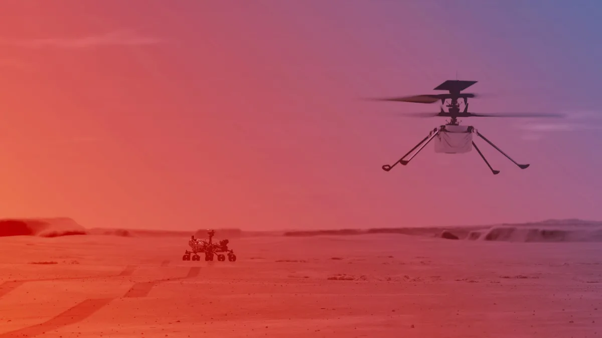 Ingenuity Helicopter on Mars (Illustration)