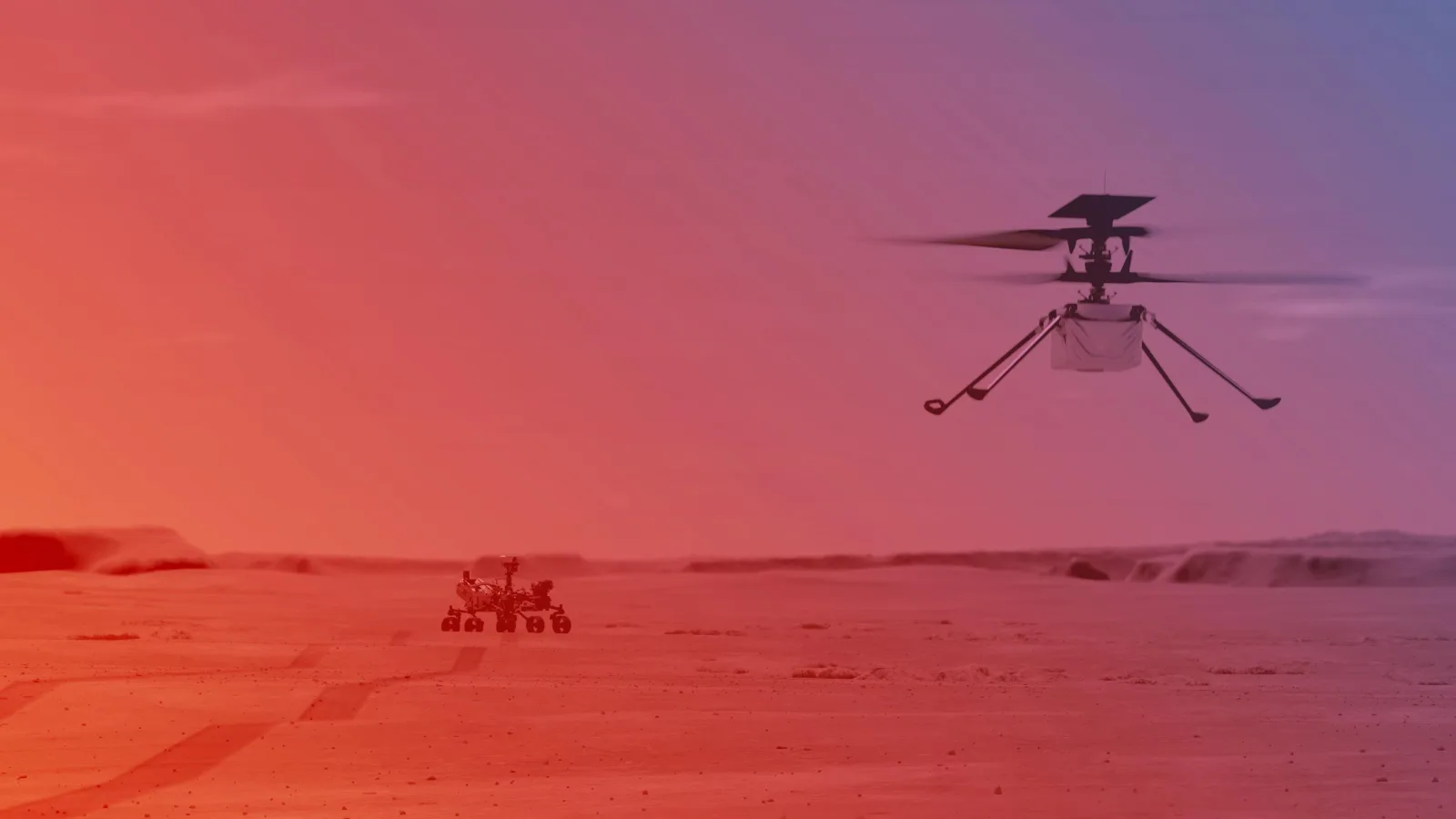 Ingenuity Helicopter on Mars (Illustration)